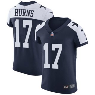 Men's Nike Dallas Cowboys #17 Allen Hurns Navy Blue Thanksgiving Stitched NFL Vapor Untouchable Throwback Elite Jersey