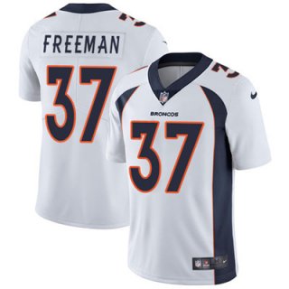 Nike Denver Broncos #37 Royce Freeman White Men's Stitched NFL Vapor Untouchable Limited Jersey