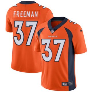 Nike Denver Broncos #37 Royce Freeman Orange Team Color Men's Stitched NFL Vapor Untouchable Limited Jersey