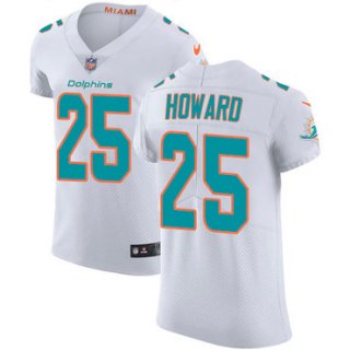 Nike Miami Dolphins #25 Xavien Howard White Men's Stitched NFL Vapor Untouchable Elite Jersey