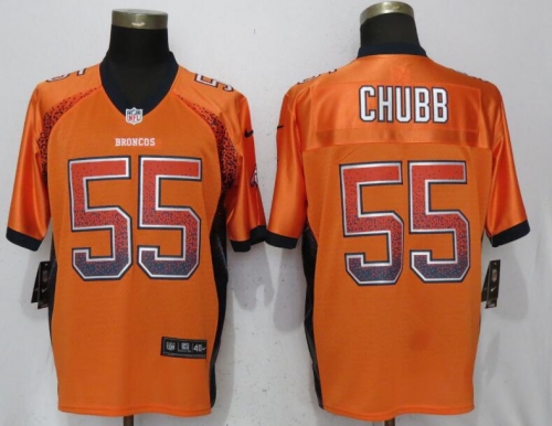 Nike Denver Broncos #55 Bradley Chubb Orange Drift Fashion Elite Jersey