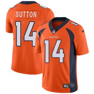 Nike Denver Broncos #14 Courtland Sutton Orange Team Color Men's Stitched NFL Vapor Untouchable Limited Jersey