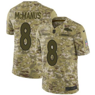 Nike Broncos #8 Brandon McManus Camo Men's Stitched NFL Limited 2018 Salute To Service Jersey