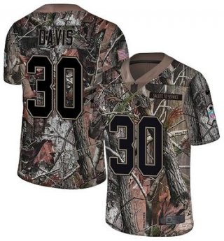 Nike Broncos #30 Terrell Davis Camo Men's Stitched NFL Limited Rush Realtree Jersey