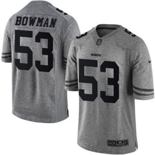 Nike 49ers #53 NaVorro Bowman Gray Men's Stitched NFL Limited Gridiron Gray Jersey