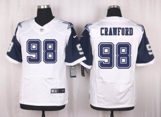 Men's Dallas Cowboys #98 Tyrone Crawford Nike White Color Rush 2015 NFL Elite Jersey