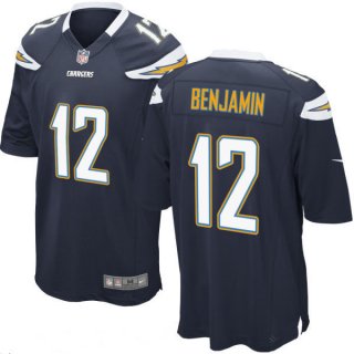 Men's San Diego Chargers #12 Travis Benjamin Navy Blue Team Color Stitched NFL Nike Elite Jersey