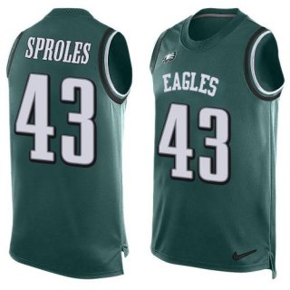 Men's Philadelphia Eagles #43 Darren Sproles Midnight Green Hot Pressing Player Name & Number Nike NFL Tank Top Jersey