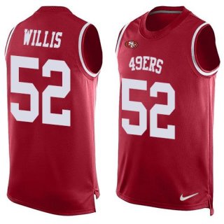 Men's San Francisco 49ers #52 Patrick Willis Red Hot Pressing Player Name & Number Nike NFL Tank Top Jersey