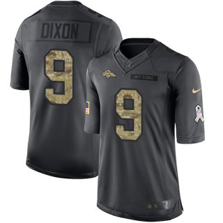 Men's Denver Broncos #9 Riley Dixon Black Anthracite 2016 Salute To Service Stitched NFL Nike Limited Jersey