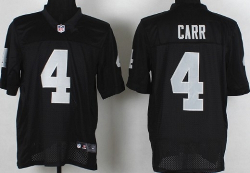 Nike Oakland Raiders #4 Derek Carr Black Elite Jersey