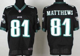 Nike Philadelphia Eagles #81 Jordan Matthews Black Elite Jersey