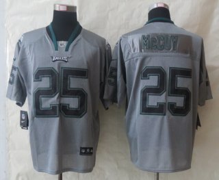 Nike Philadelphia Eagles #25 LeSean McCoy Lights Out Gray Elite Jersey