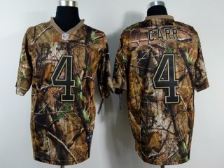 Nike Oakland Raiders #4 Derek Carr Realtree Camo Elite Jersey