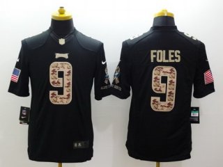 Nike Philadelphia Eagles #9 Nick Foles Salute to Service Black Limited Jersey