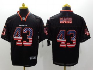 Nike Denver Broncos #43 T.J. Ward 2014 USA Flag Fashion Black Elite Jersey