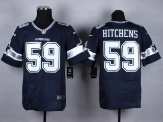 Nike Dallas Cowboys #59 Anthony Hitchens Blue Elite Jersey