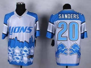 Nike Detroit Lions #20 Barry Sanders 2015 Noble Fashion Elite Jersey