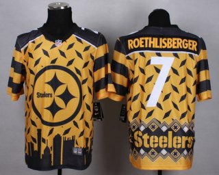 Nike Pittsburgh Steelers #7 Ben Roethlisberger 2015 Noble Fashion Elite Jersey