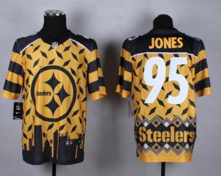 Nike Pittsburgh Steelers #95 Jarvis Jones 2015 Noble Fashion Elite Jersey