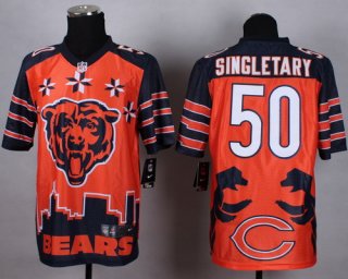 Nike Chicago Bears #50 Mike Singletary 2015 Noble Fashion Elite Jersey