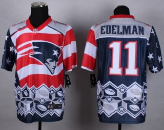 Nike New England Patriots #11 Julian Edelman 2015 Noble Fashion Elite Jersey