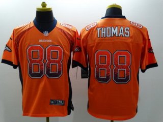 Nike Denver Broncos #88 Demaryius Thomas Drift Fashion Orange Elite Jersey