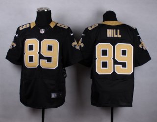 Nike New Orleans Saints #89 Josh Hill Black Elite Jersey