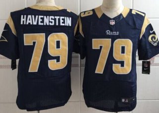 Men's St. Louis Rams #79 Rob Havenstein Nike Navy Blue Elite Jersey