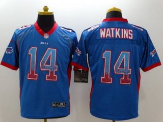 Men's Buffalo Bills #14 Sammy Watkins Nike Drift Fashion Blue Elite Jersey