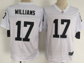 Men's Oakland Raiders #17 Milton Williams Nike White Elite Jersey