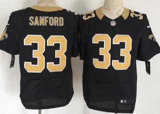 Men's New Orleans Saints #33 Jamarca Sanford Nike Black Elite Jersey