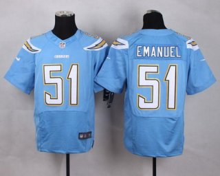 Men's San Diego Chargers #51 Kyle Emanuel 2013 Nike Light Blue Elite Jersey