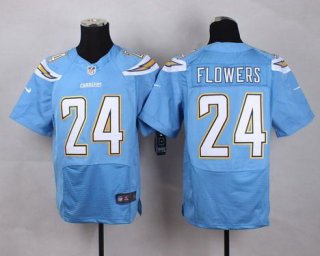 Men's San Diego Chargers #24 Brandon Flowers 2013 Nike Light Blue Elite Jersey