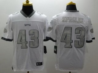 Men's Philadelphia Eagles #43 Darren Sproles White Platinum NFL Nike Limited Jersey