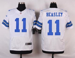 Men's Dallas Cowboys #11 Cole Beasley White Road NFL Nike Elite Jersey