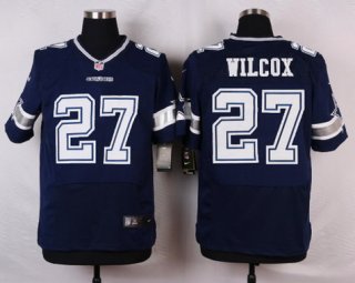 Men's Dallas Cowboys #27 J. J. Wilcox Navy Blue Team Color NFL Nike Elite Jersey