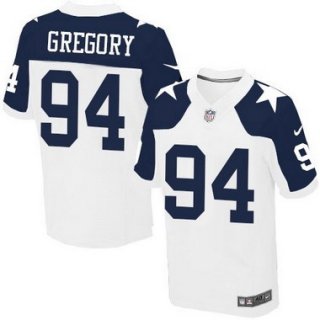 Men's Dallas Cowboys #94 Randy Gregory White Thanksgiving Alternate NFL Nike Elite Jersey