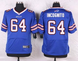 Men's Buffalo Bills #64 Richie Incognito Royal Blue Team Color NFL Nike Elite Jersey