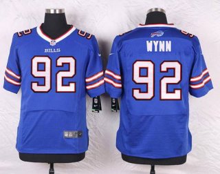 Men's Buffalo Bills #92 Jarius Wynn Royal Blue Team Color NFL Nike Elite Jersey