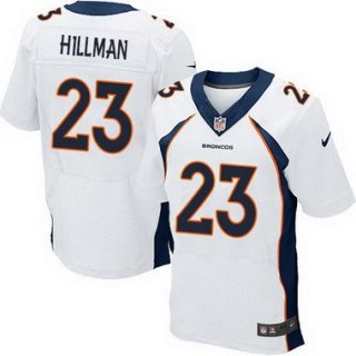 Men's Denver Broncos #23 Ronnie Hillman White Road NFL Nike Elite Jersey