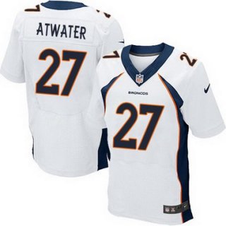 Men's Denver Broncos #27 Steve Atwater White Retired Player NFL Nike Elite Jersey