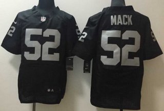 Men's Oakland Raiders #52 Khalil Mack Black Team Color 2015 NFL Nike Elite Jersey