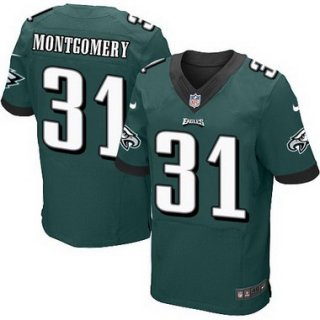 Men's Philadelphia Eagles #31 Wilbert Montgomery Midnight Green Retired Player NFL Nike Elite Jersey