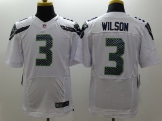 Nike Seattle Seahawks #3 Russell Wilson White Elite Jersey