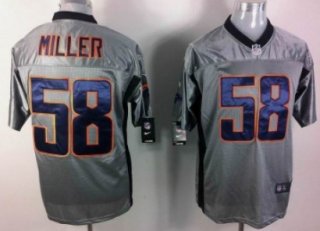 Nike Denver Broncos #58 Von Miller Gray Shadow Elite Jersey