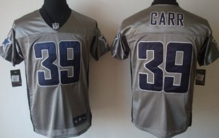 Nike Dallas Cowboys #39 Brandon Carr Gray Shadow Elite Jersey