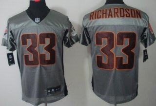 Nike Cleveland Browns #33 Trent Richardson Gray Shadow Elite Jersey