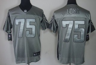 Nike Oakland Raiders #75 Howie Long Gray Shadow Elite Jersey