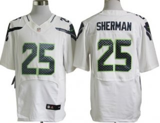 Nike Seattle Seahawks #25 Richard Sherman White Elite Jersey